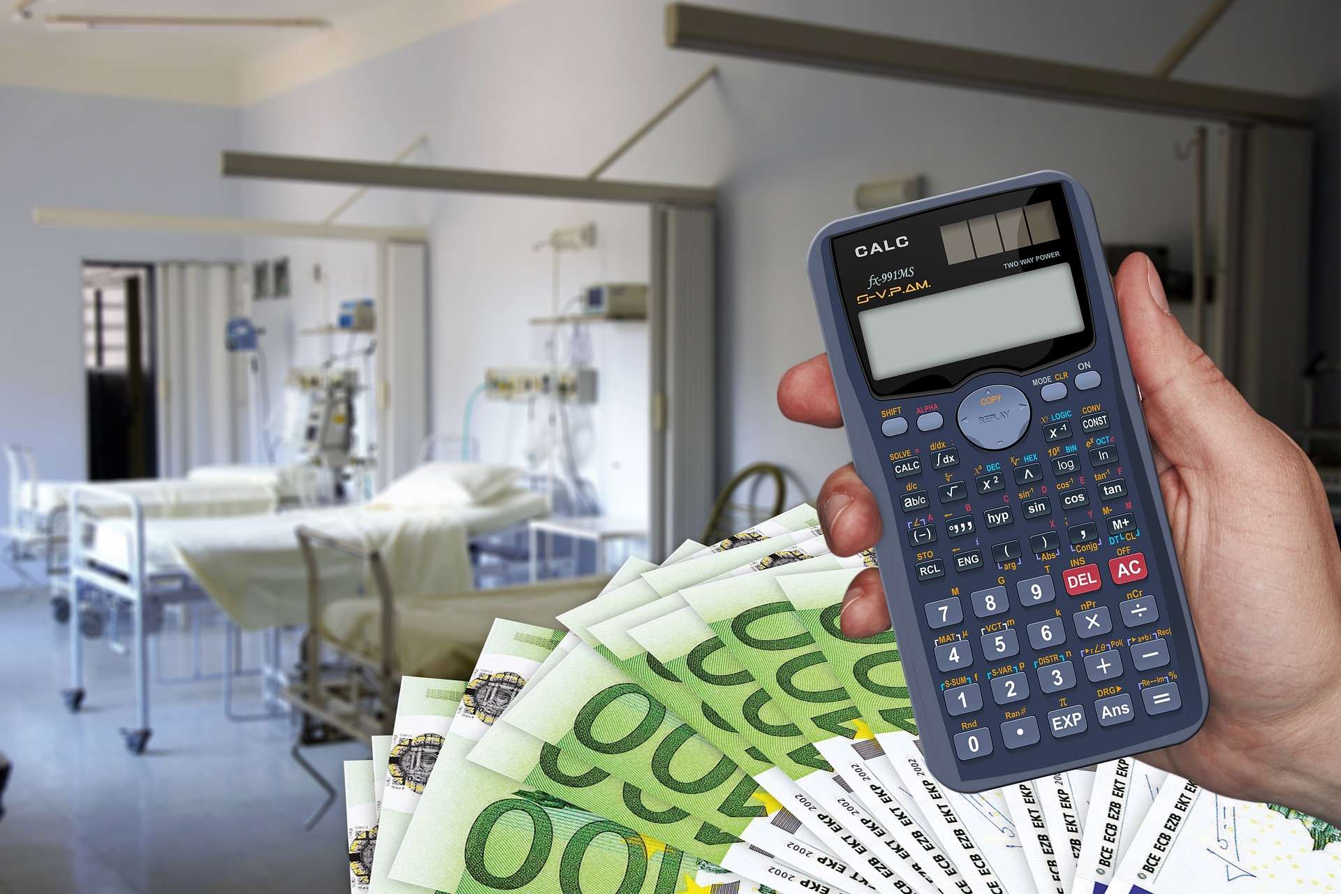 Doctor using digital tablet for patient records